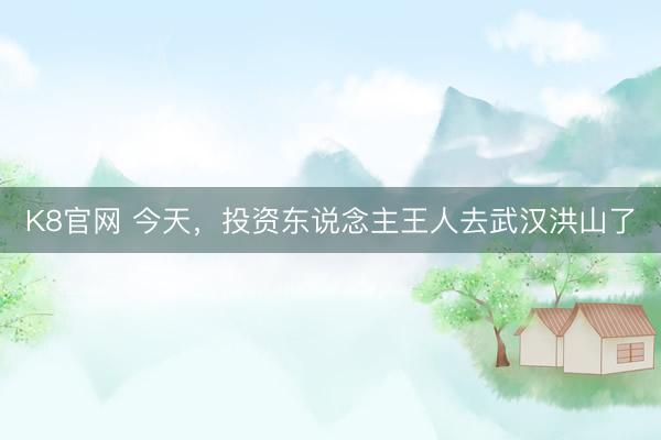 K8官网 今天，投资东说念主王人去武汉洪山了