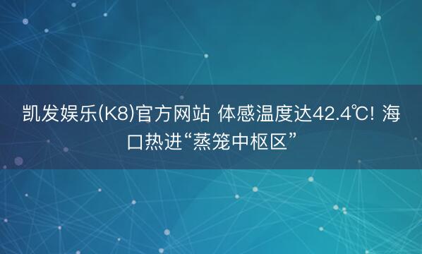 凯发娱乐(K8)官方网站 体感温度达42.4℃! 海口热进“蒸笼中枢区”