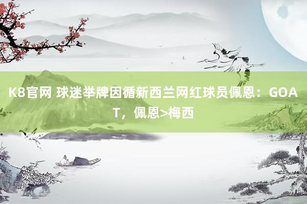 K8官网 球迷举牌因循新西兰网红球员佩恩：GOAT，佩恩>梅西