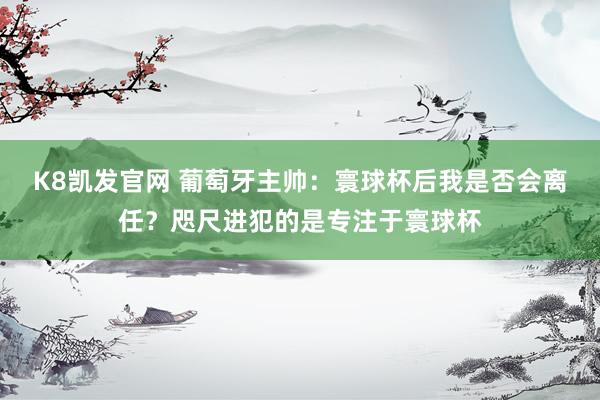 K8凯发官网 葡萄牙主帅：寰球杯后我是否会离任？咫尺进犯的是专注于寰球杯