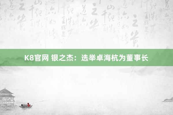 K8官网 银之杰：选举卓海杭为董事长